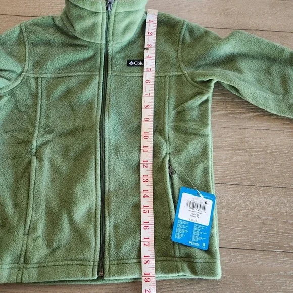 Columbia Steens Mt II Fleece Jacket Youth XS Pine Green Full Zip Outdoor NWT - Picture 5 of 9